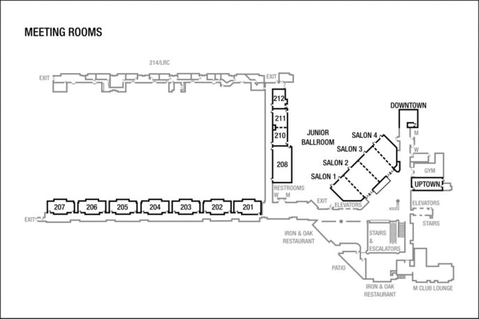 Second floor plan of Oakland Marriott